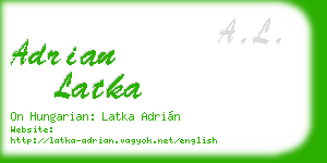 adrian latka business card